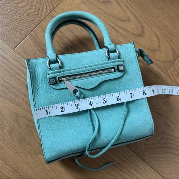 Rebecca Minkoff Side Zip Mini Reagan Tote Cross Body - Teal - NWOT - Picture 11 of 15